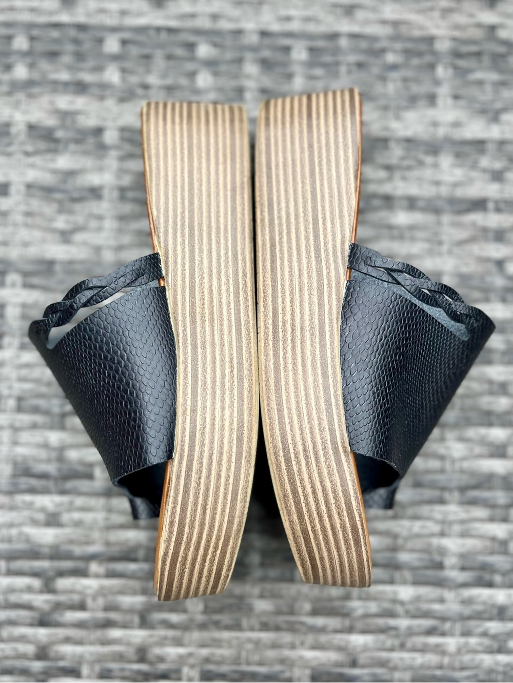 Blowfish Malibu Black Platform Slide Sandals - Picture 8 of 9